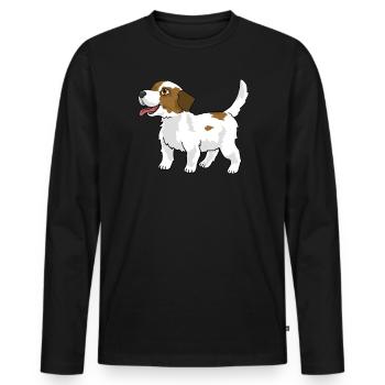 Jack Russel Terrier Dog Dog Lover Gift - Men's Premium Organic Long Sleeve Shirt - black - Front - Nico (187cm)