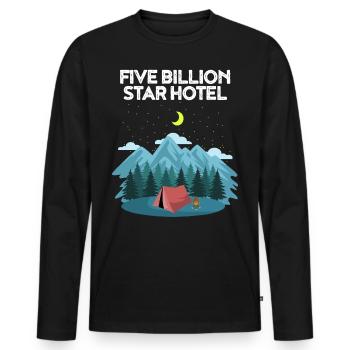 Camping Camping Nature Starry Sky Camper Cadeau - T-shirt manches longues Premium bio Homme - noir - Devant - Nico (187cm)