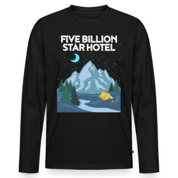 Cadeau camping camping cinq étoiles étoiles - T-shirt manches longues Premium bio Homme - noir - Devant - Nico (187cm)