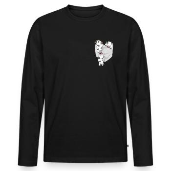 Vache en sac cadeau de femme fermier fermier fermier - T-shirt manches longues Premium bio Homme - noir - Devant - Nico (187cm)