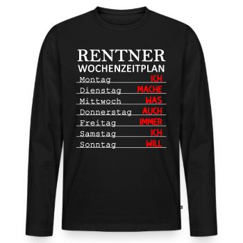 lustiges Pensionierung Geschenk Rentner Ruhestand - Männer Premium Bio Langarmshirt - Schwarz - Vorne - Nico (187cm)