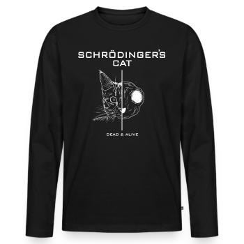 Schrödinger's Cat - Men's Premium Organic Long Sleeve Shirt - black - Front - Nico (187cm)
