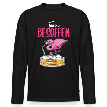 Damen Saufen Sprüche Lustig Alkohol Partyoutfit - Männer Premium Bio Langarmshirt - Schwarz - Vorne - Nico (187cm)