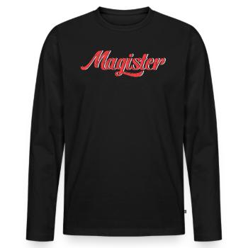Magisterabschluss Magister Absolvent Sponsion - Männer Premium Bio Langarmshirt - Schwarz - Vorne - Nico (187cm)