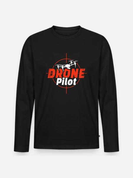 Drone Pilot - Drohnenpilot - Men's Premium Organic Long Sleeve Shirt - black