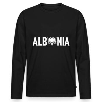 Albanie! - T-shirt manches longues Premium bio Homme - noir - Devant - Nico (187cm)
