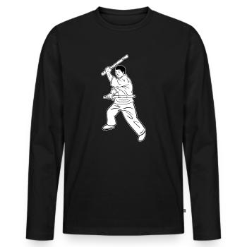 Kali Arnis Escrima Philippinische Kampfkunst - Männer Premium Bio Langarmshirt - Schwarz - Vorne - Nico (187cm)