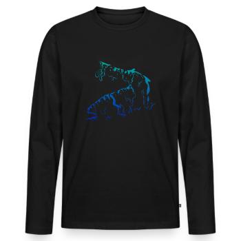 Salmon salmon fish - Men's Premium Organic Long Sleeve Shirt - black - Front - Nico (187cm)