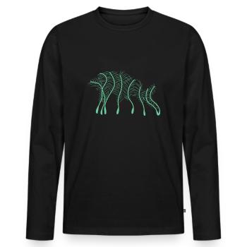 Carp fish carp - Men's Premium Organic Long Sleeve Shirt - black - Front - Nico (187cm)