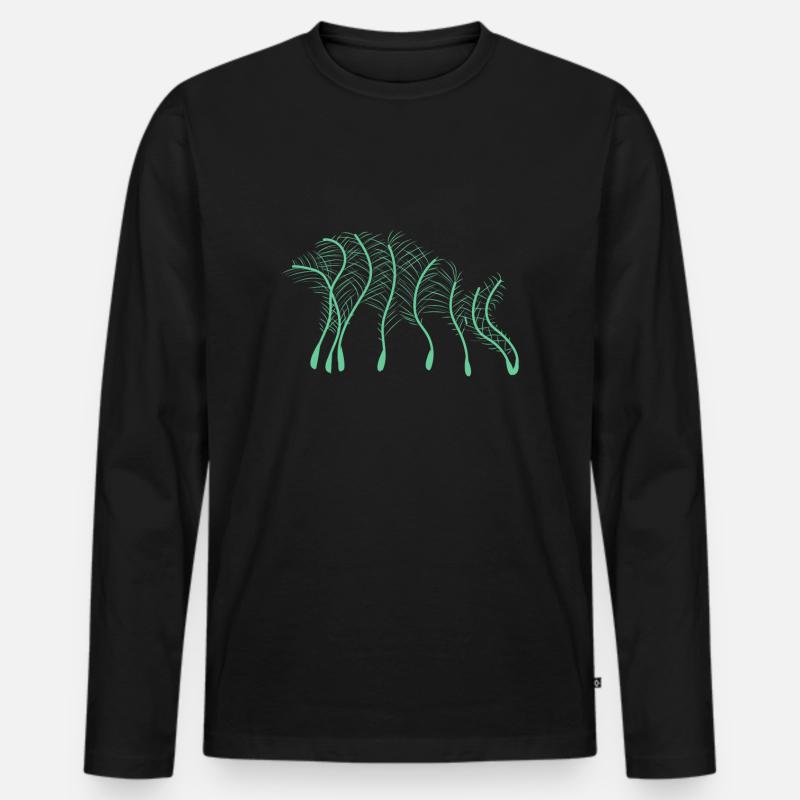 Karpfen Fisch Carp - Männer Premium Bio Langarmshirt - Schwarz