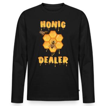 Honey Dealer Beekeepers Bees - Men's Premium Organic Long Sleeve Shirt - black - Front - Nico (187cm)