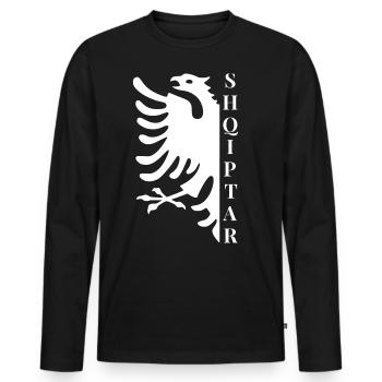 Albanie disant drôle cadeau albanais - T-shirt manches longues Premium bio Homme - noir - Devant - Nico (187cm)