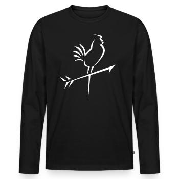Conception du robinet météo - T-shirt manches longues Premium bio Homme - noir - Devant - Nico (187cm)