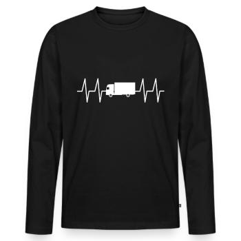 Lastwagenfahrer Lustiges Lastwagen Geschenk Spruch - Männer Premium Bio Langarmshirt - Schwarz - Vorne - Nico (187cm)