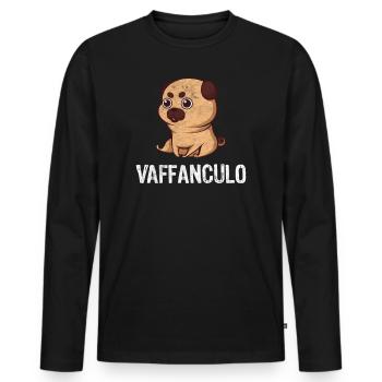 Vaffanculo italienischer Spruch ü Italien Geschenk - Männer Premium Bio Langarmshirt - Schwarz - Vorne - Nico (187cm)