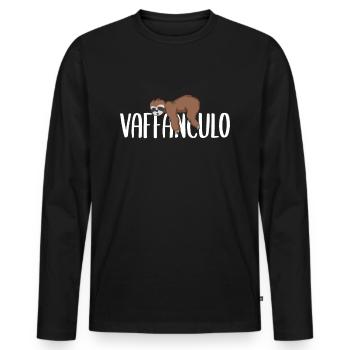 Vaffanculo italienischer Spruch ü Italien Geschenk - Männer Premium Bio Langarmshirt - Schwarz - Vorne - Nico (187cm)