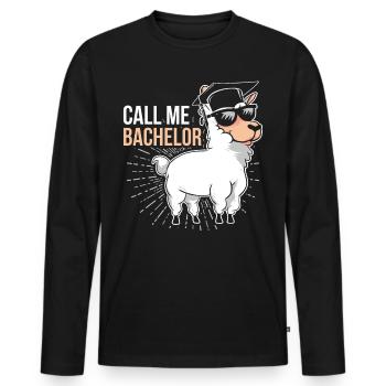 Call Me Bachelor Bachelor Graduates - T-shirt manches longues Premium bio Homme - noir - Devant - Nico (187cm)
