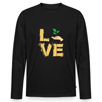 Jardinage Kneipp Paysage - T-shirt manches longues Premium bio Homme - noir - Devant - Nico (187cm)