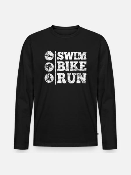 Triathlon - Men's Premium Organic Long Sleeve Shirt - black
