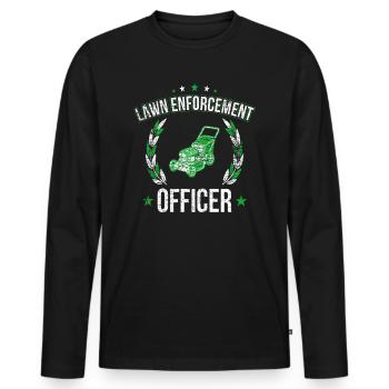 Lawn Lawn - Men's Premium Organic Long Sleeve Shirt - black - Front - Nico (187cm)