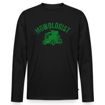 Cut the lawn - Men's Premium Organic Long Sleeve Shirt - black - Front - Nico (187cm)