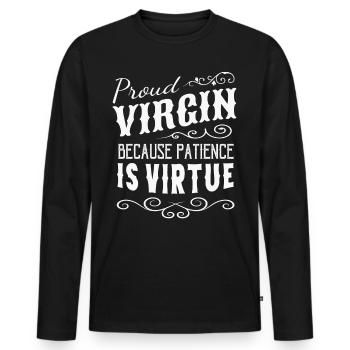 Fier Christ Christin - T-shirt manches longues Premium bio Homme - noir - Devant - Nico (187cm)