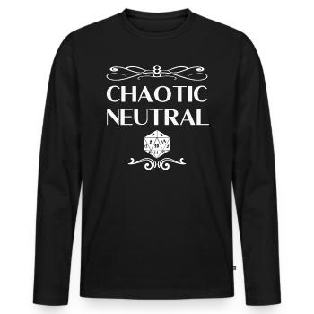 Cadeaux RPG Neutre Neutre - T-shirt manches longues Premium bio Homme - noir - Devant - Nico (187cm)