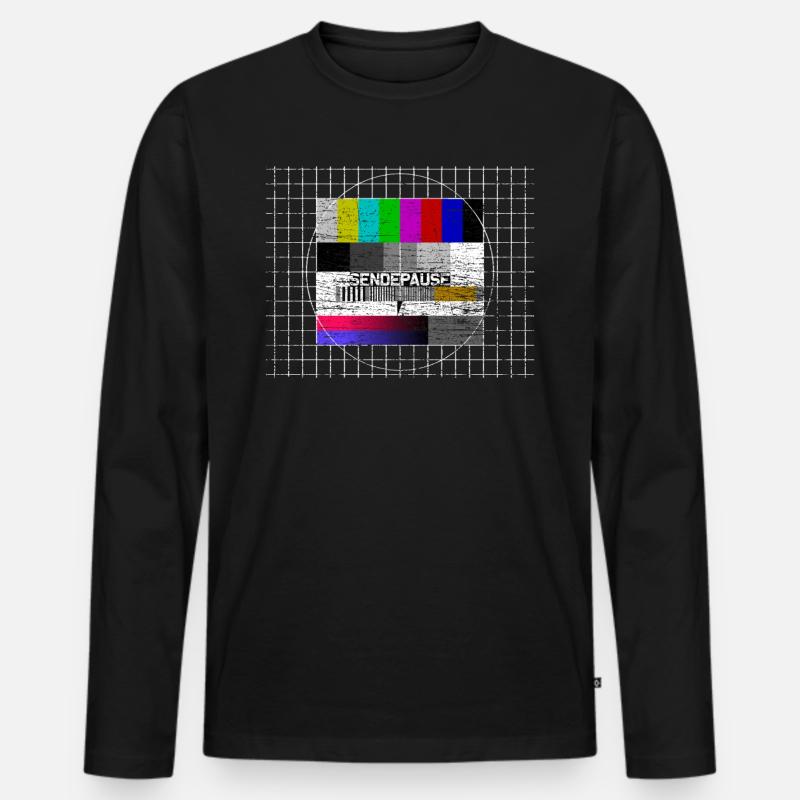 Testbild - Männer Premium Bio Langarmshirt - Schwarz