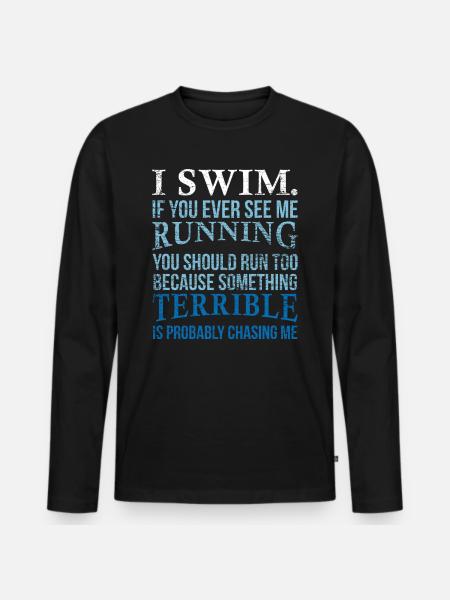 swim - Men's Premium Organic Long Sleeve Shirt - black