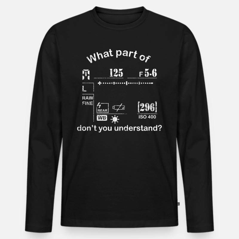 Fotograf Display - Männer Premium Bio Langarmshirt - Schwarz