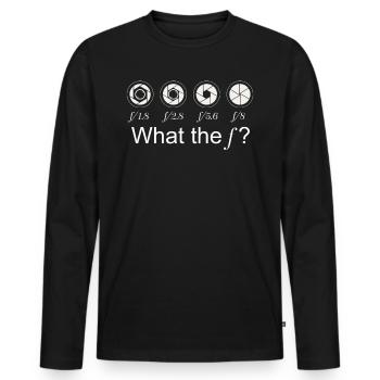 Kamera - Männer Premium Bio Langarmshirt - Schwarz - Vorne - Nico (187cm)