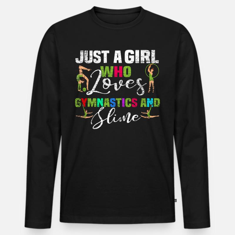 Turnen - Männer Premium Bio Langarmshirt - Schwarz
