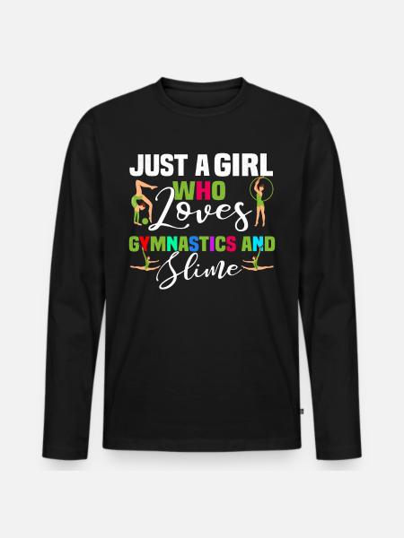 Gymnastics girl - Men's Premium Organic Long Sleeve Shirt - black