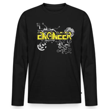 Ingénieurs ingénieurs d’ingénieurs Cadeaux - T-shirt manches longues Premium bio Homme - noir - Devant - Nico (187cm)