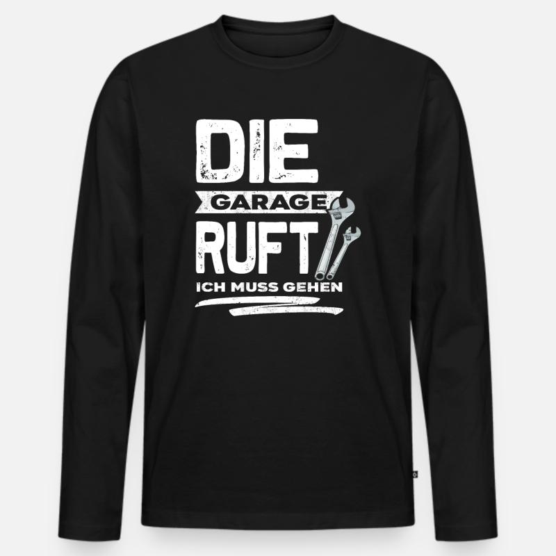 Mechaniker - Männer Premium Bio Langarmshirt - Schwarz