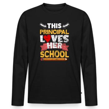 Direktor Beruf - Männer Premium Bio Langarmshirt - Schwarz - Vorne - Nico (187cm)