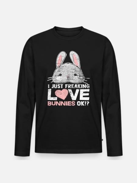 Lapin lapin - T-shirt manches longues Premium bio Homme - noir