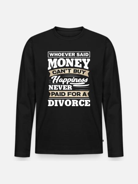 Scheidung Bezahlen - Männer Premium Bio Langarmshirt - Schwarz