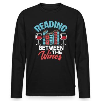 Buch - Männer Premium Bio Langarmshirt - Schwarz - Vorne - Nico (187cm)
