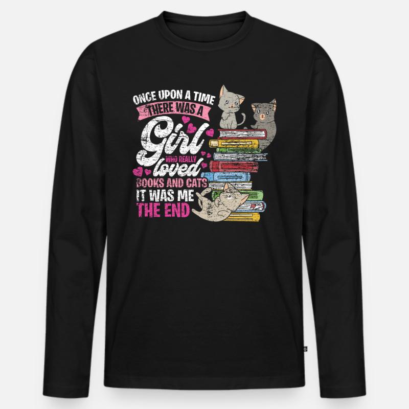 Buch - Männer Premium Bio Langarmshirt - Schwarz