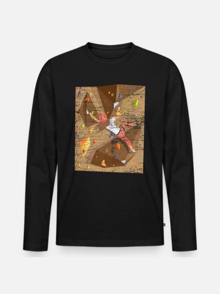 Climbing climbing wall - Men's Premium Organic Long Sleeve Shirt - black