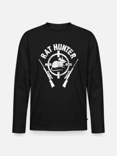 Rats chasseurs - T-shirt manches longues Premium bio Homme - noir