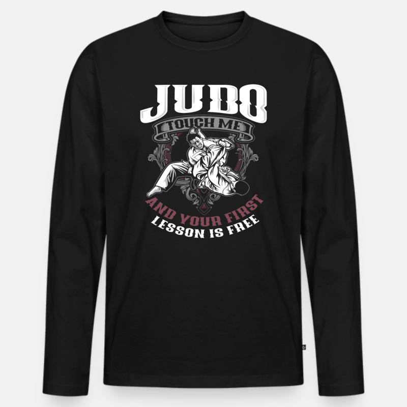 Judo Training - Männer Premium Bio Langarmshirt - Schwarz