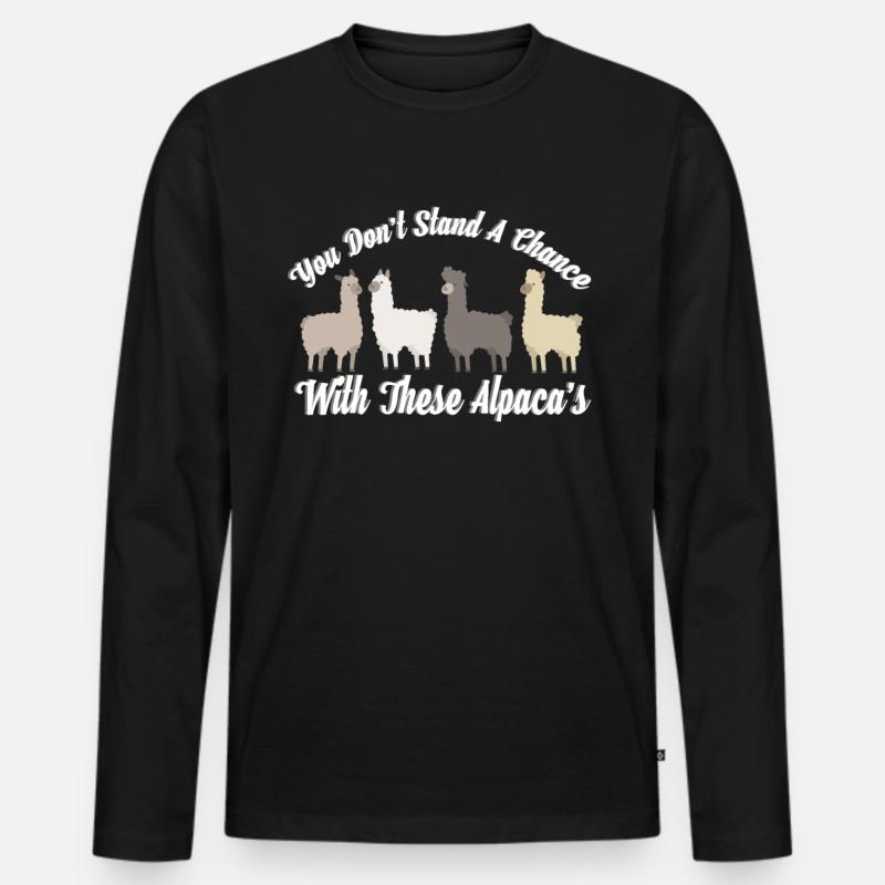Alpacas Alpacas Alpacas Alpacas - Men's Premium Organic Long Sleeve Shirt - black