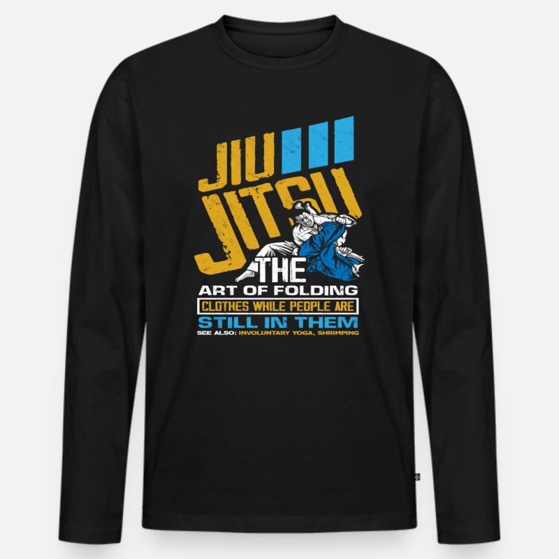 Jiu Jitsu - Männer Premium Bio Langarmshirt - Schwarz