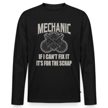 car Mechanic - Men's Premium Organic Long Sleeve Shirt - black - Front - Nico (187cm)