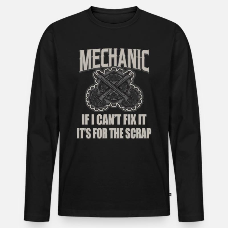 Automechaniker - Männer Premium Bio Langarmshirt - Schwarz