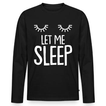 Dames Mon officiel de chemise-lit fille - T-shirt manches longues Premium bio Homme - noir - Devant - Nico (187cm)