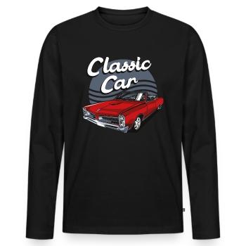 Classic Car - Männer Premium Bio Langarmshirt - Schwarz - Vorne - Nico (187cm)