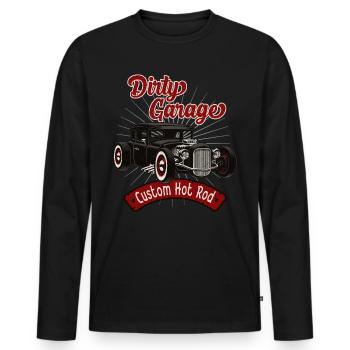 Hot Rod Sale Garage - T-shirt manches longues Premium bio Homme - noir - Devant - Nico (187cm)